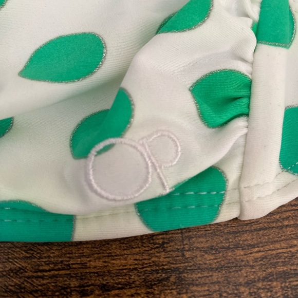 OP Ocean Pacific Bathing Suit Women Size Small Green White Polka Dot Two Piece - Picture 11 of 12